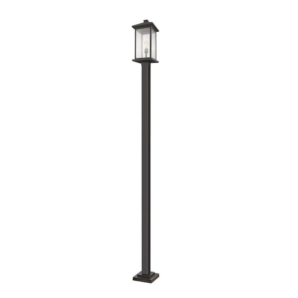 Z-Lite Portland 1 Light Outdoor Post Mounted Fixture, Oil Rubbed Bronze And Clear Seedy 531PHBXLS-536P-ORB - main